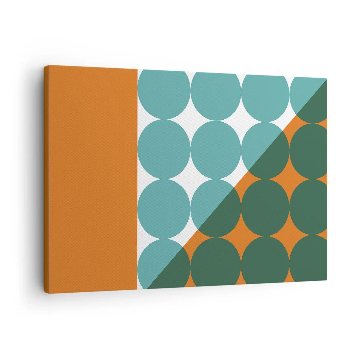 Impression sur toile - Image sur toile - Motifs géométriques aux couleurs contrastées - 70x50cm - En haut et en diagonale - Décoration murale moderne pour le salon et la chambre ARTTOR