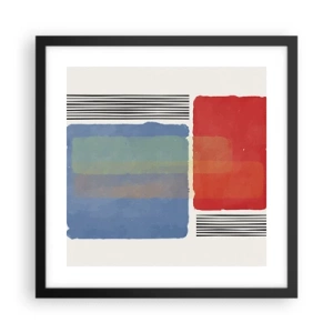 Affiche dans un cadre noir - Poster - Esprit et lettre de la géométrie - 40x40 cm