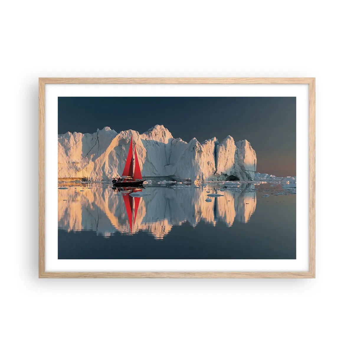 Affiche dans un chêne clair - Poster - Aux limites du monde - 70x50 cm