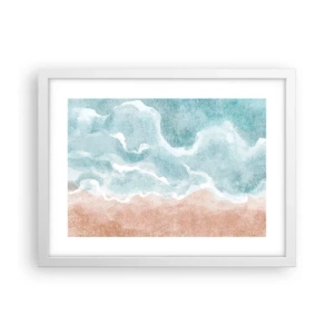 Affiche dans un cadre blanc - Poster - Abstraction du nuage - 40x30 cm