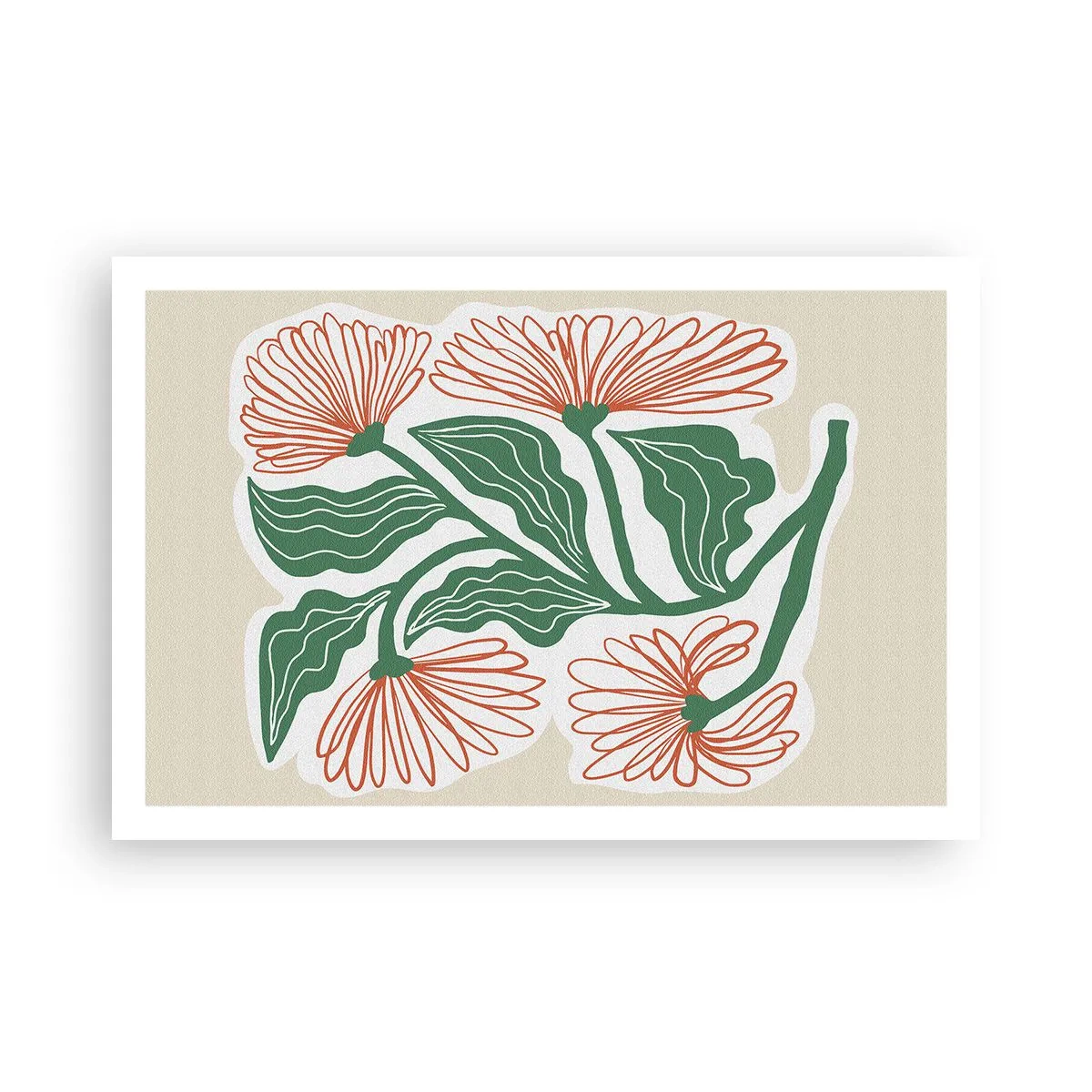 Affiche - Poster - Folk et moderne - 91x61 cm