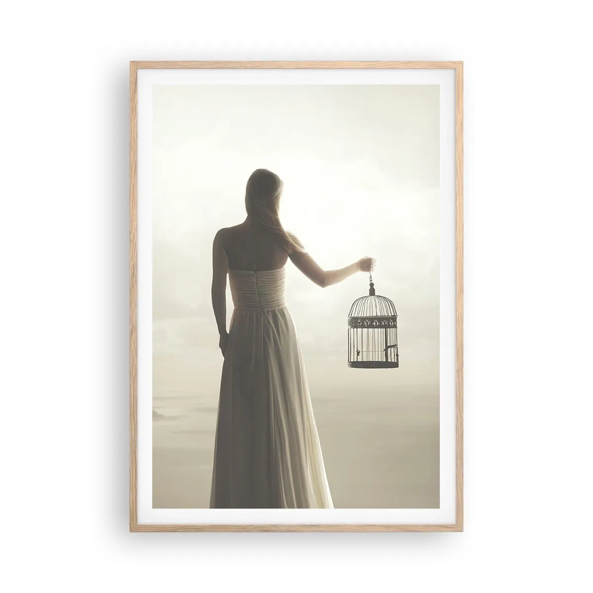 Affiche dans un chêne clair - Poster - Soi libre - 70x100 cm