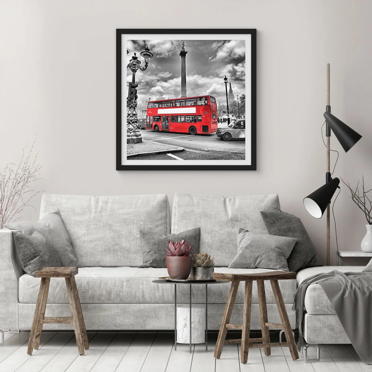 Affiche dans un cadre noir - Poster - La vraie circulation sanguine de la ville - 60x60 cm