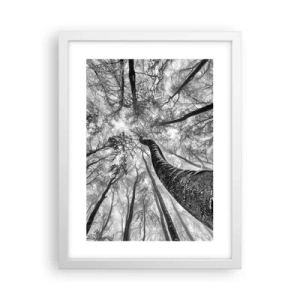 Affiche dans un cadre blanc - Poster - Course vers la lumière - 30x40 cm