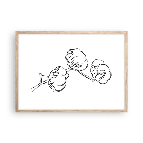 Affiche dans un chêne clair - Poster - Duvet de coton - 70x50 cm