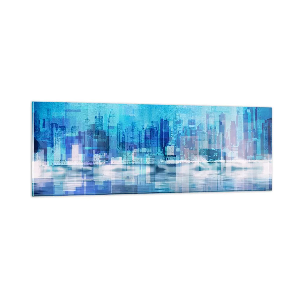 Impression sur verre - Image sur verre - Noyé dans le bleu - 90x30 cm