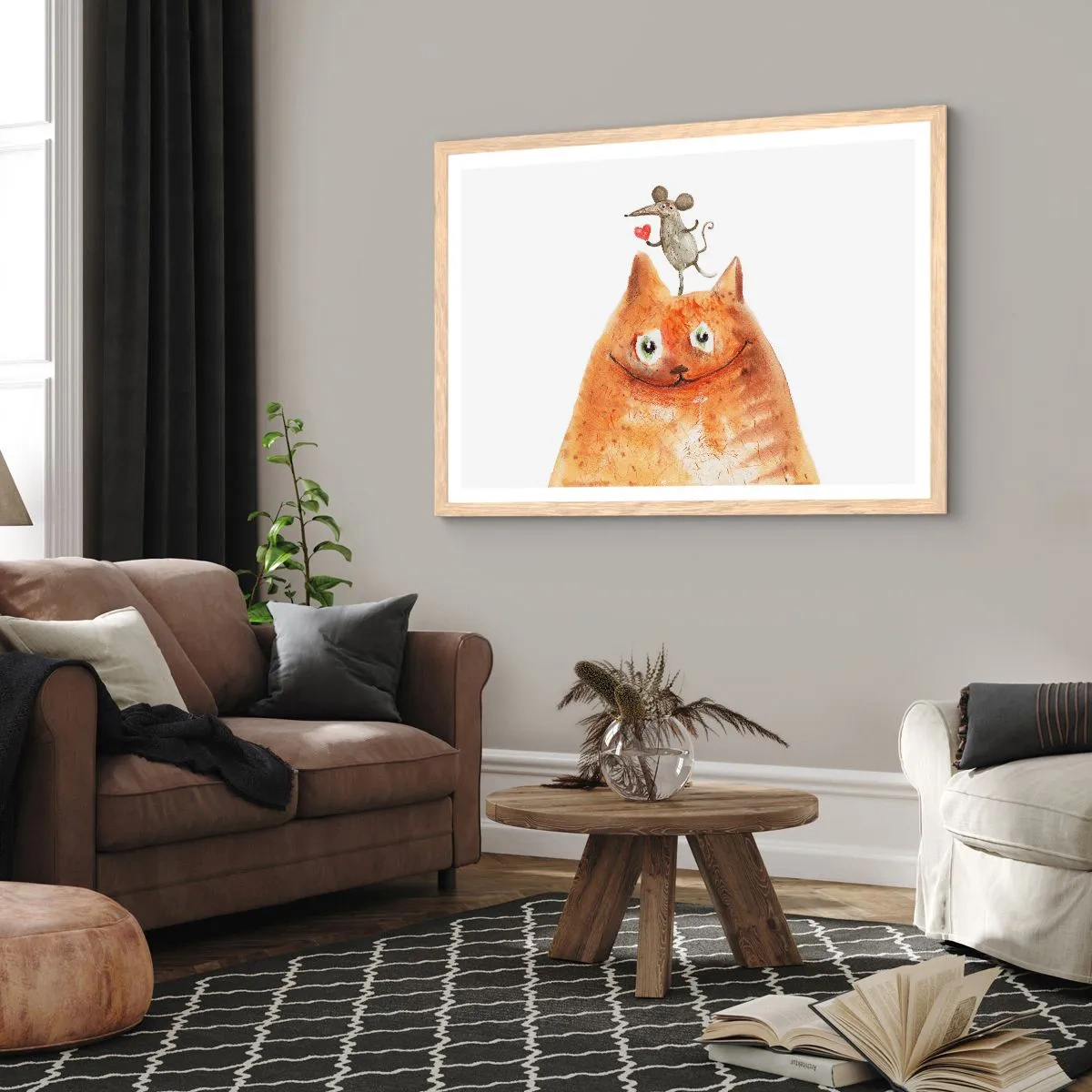 Affiche dans un chêne clair - Poster - Amour paradoxal - 50x40 cm