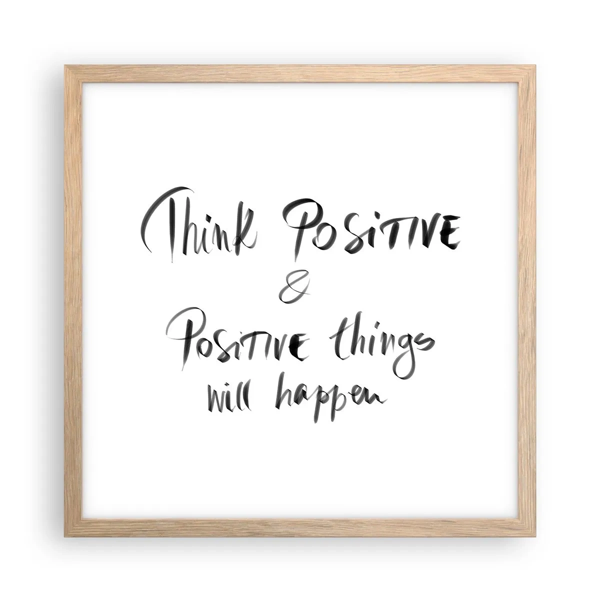 Affiche dans un chêne clair - Poster - Comment vivre? - 40x40 cm