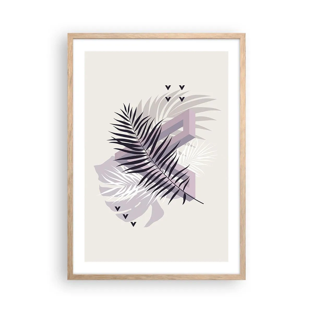 Affiche dans un chêne clair - Poster - L'ombre de l'obscurité - 50x70 cm