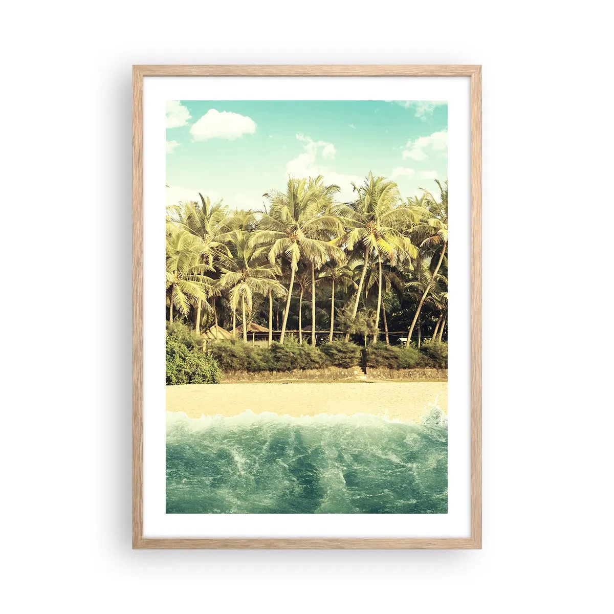 Affiche dans un chêne clair - Poster - Peut-être ici? - 50x70 cm