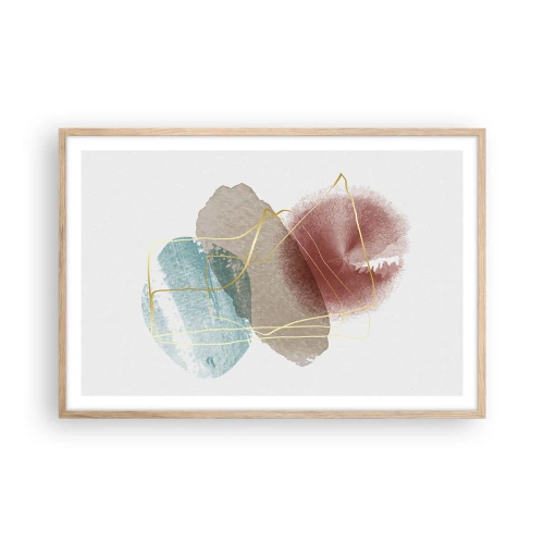 Affiche dans un chêne clair - Poster - Coraux de l'espace - 91x61 cm