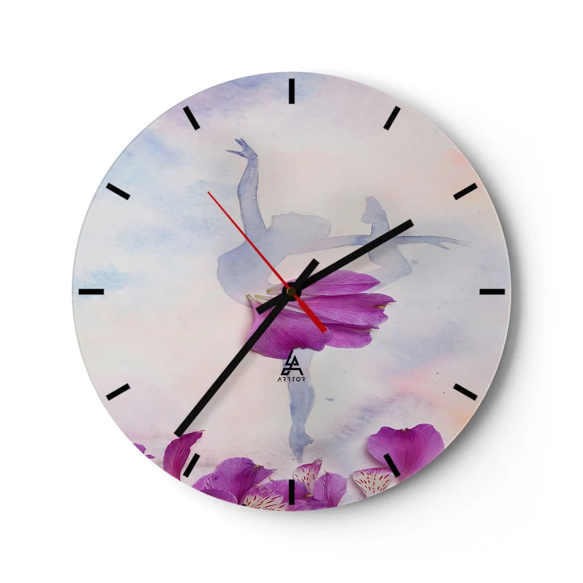 Horloge murale - Pendule murale - Délicat comme une fleur - 40x40 cm