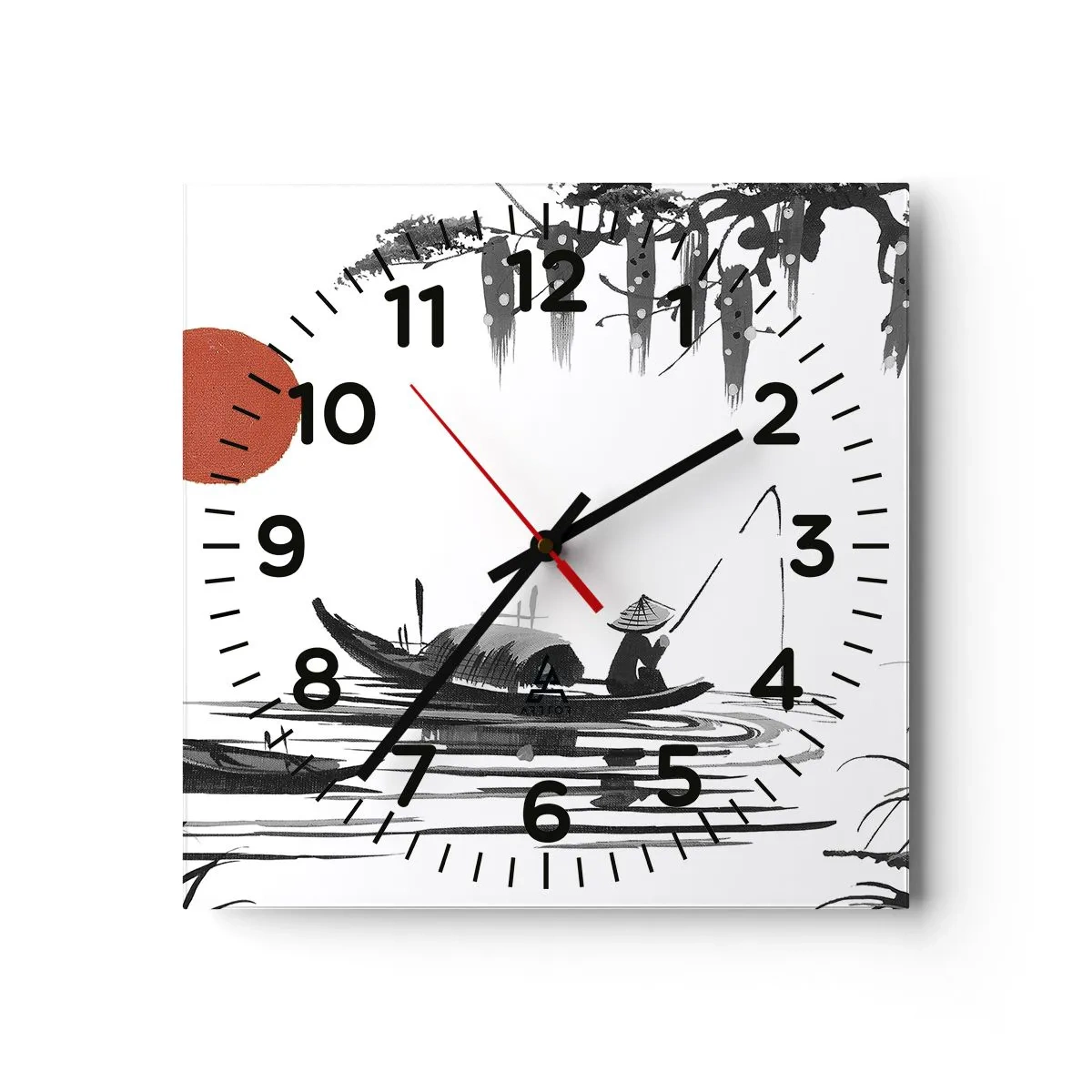 Horloge murale - Pendule murale - Après-midi asiatique - 40x40 cm