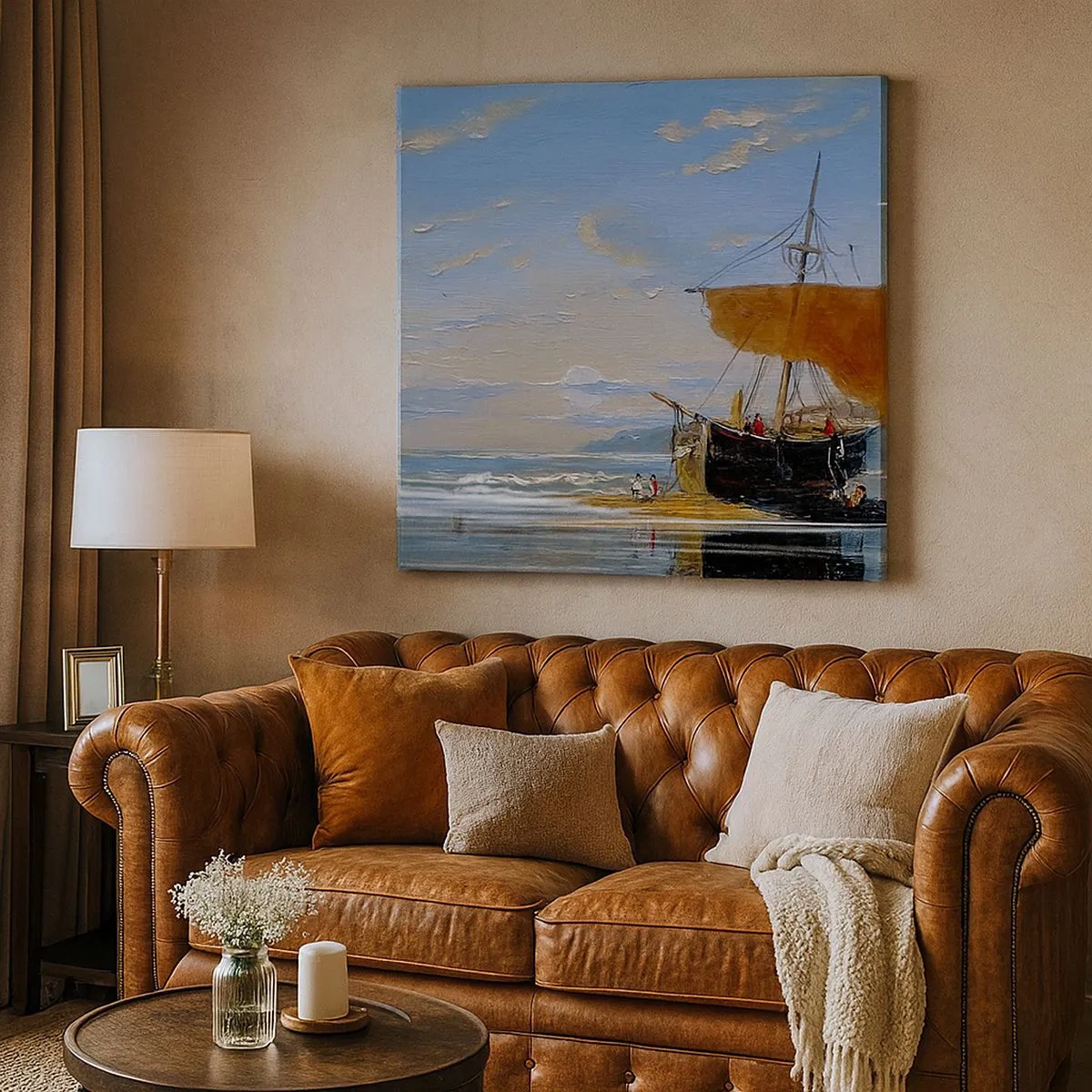 Impression sur toile - Image sur toile - Eau, terre, air - 30x30 cm