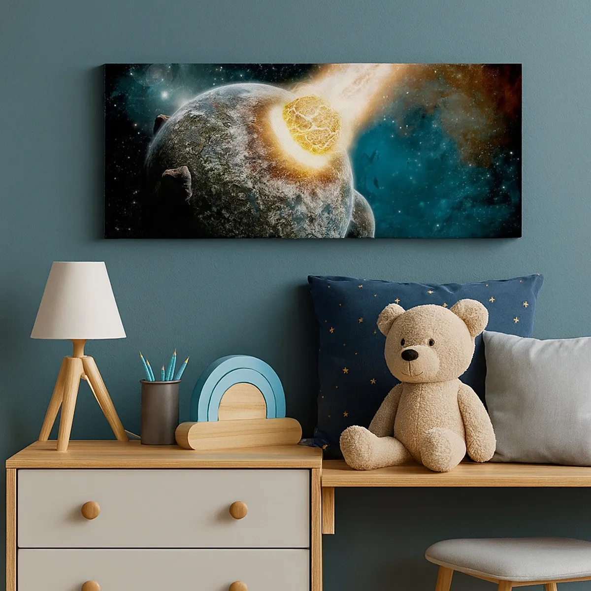 Impression sur toile - Image sur toile - Destruction ou naissance? - 30x30 cm