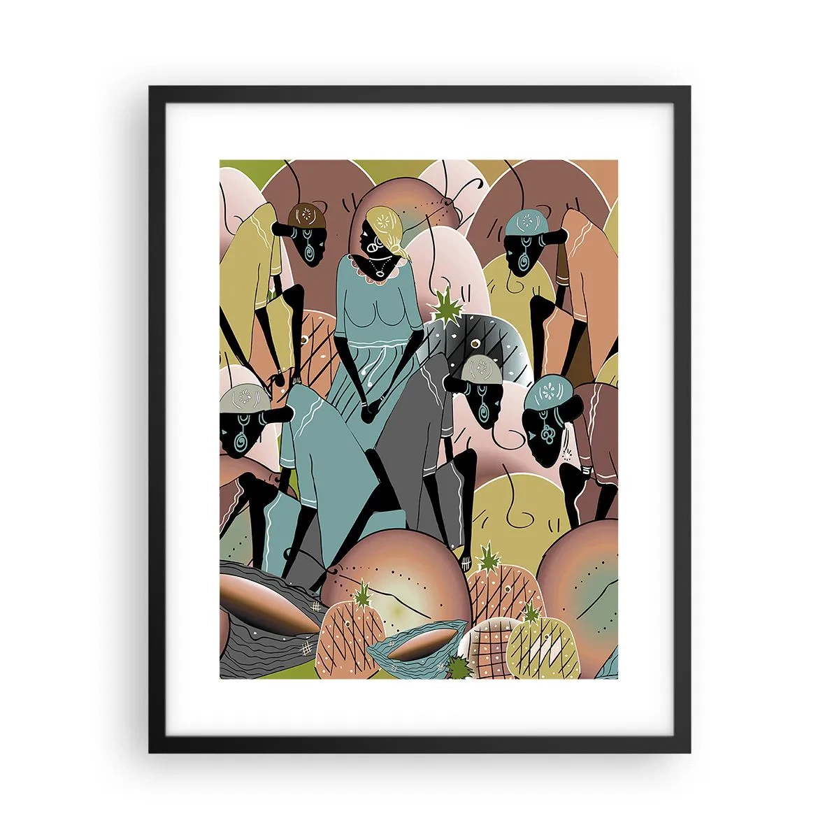 Affiche dans un cadre noir - Poster - De grandes fêtes arrivent - 40x50 cm