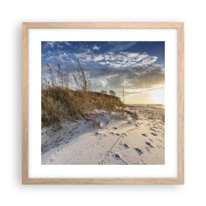 Affiche dans un chêne clair - Poster - Invitation à la ballade - 40x40 cm