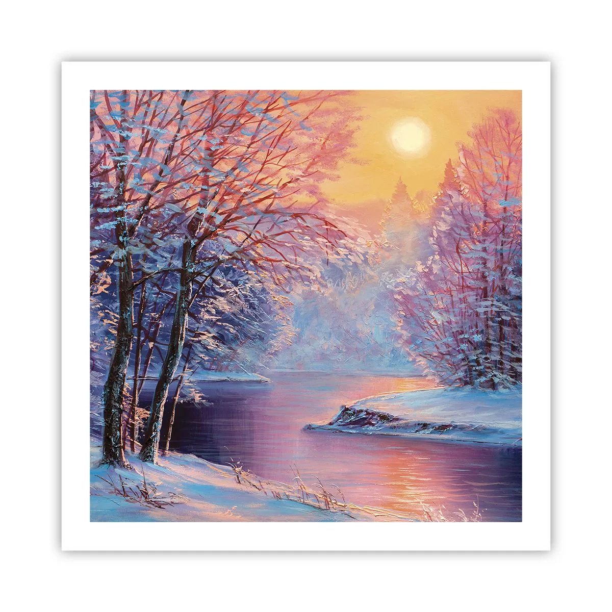 Affiche - Poster - Couleurs d'hiver - 60x60 cm