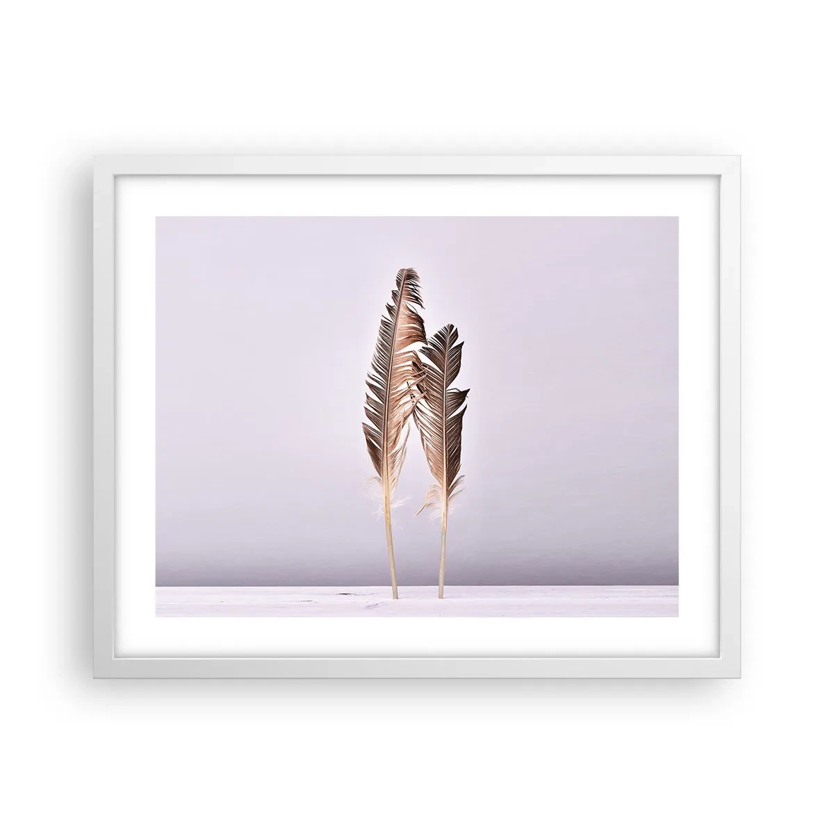 Affiche dans un cadre blanc - Poster - Face au néant - 50x40 cm