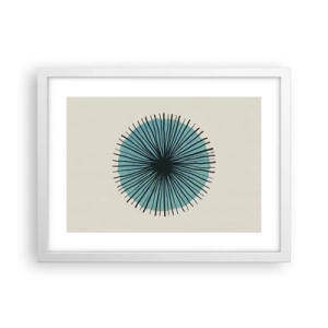 Affiche dans un cadre blanc - Poster - Rayonnant dans l'azur - 40x30 cm