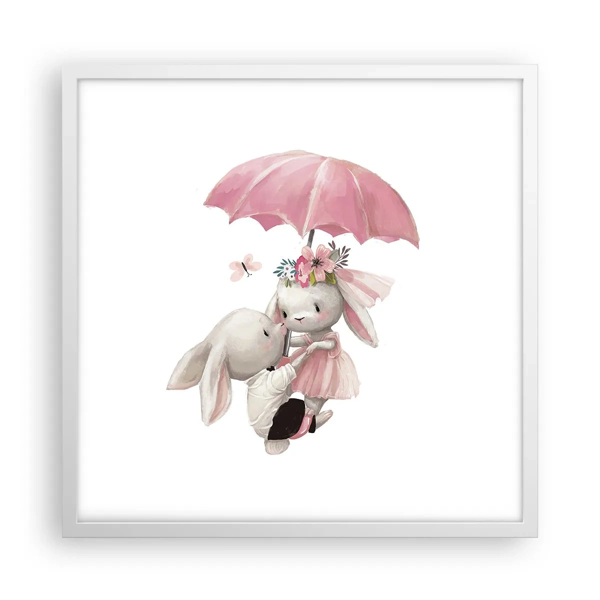 Affiche dans un cadre blanc - Poster - C'est ça l'amour - 50x50 cm