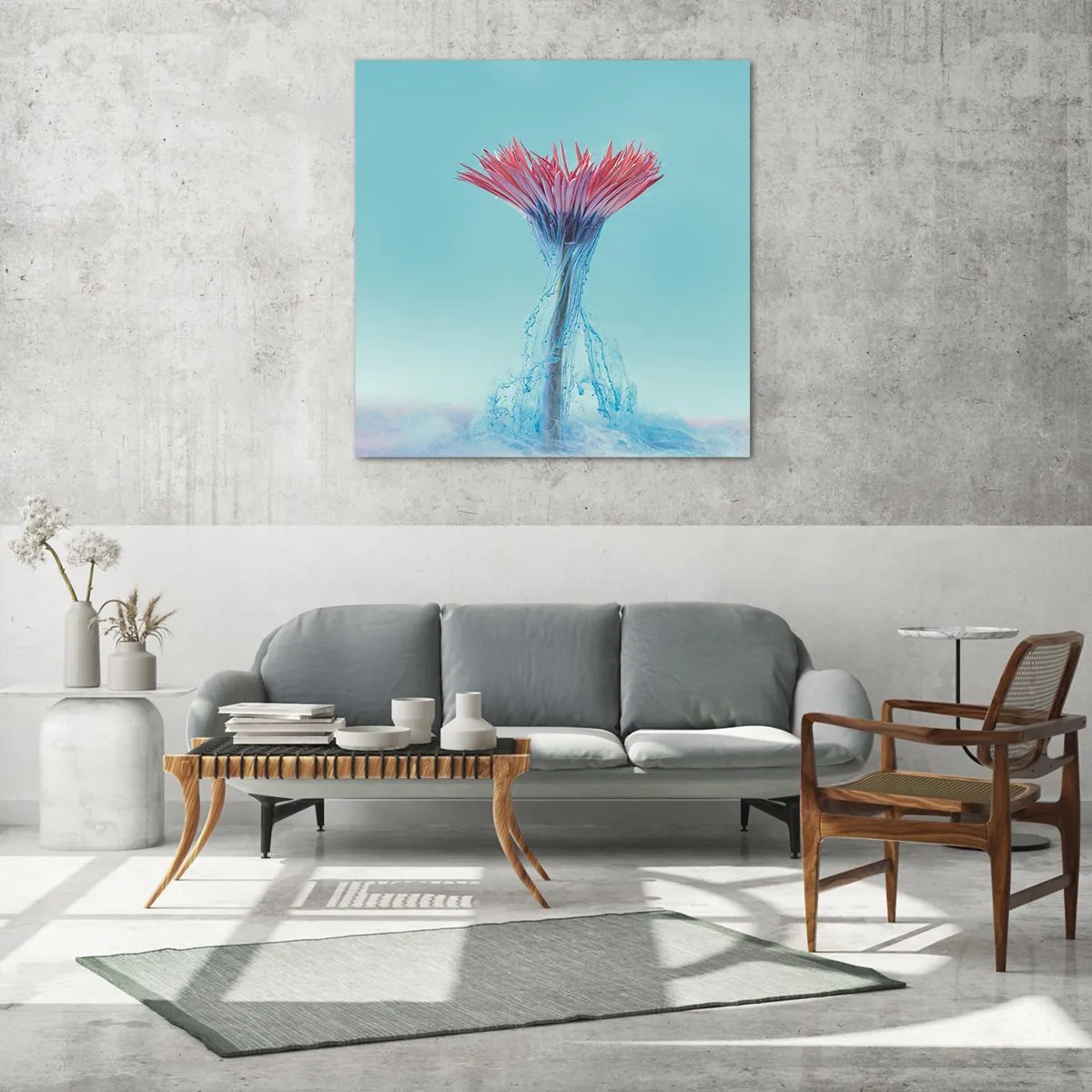 Impression sur verre - Image sur verre - Dans une étreinte vivifiante - 60x60 cm