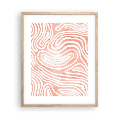 Affiche dans un chêne clair - Poster - Dans le labyrinthe de corail - 40x50 cm