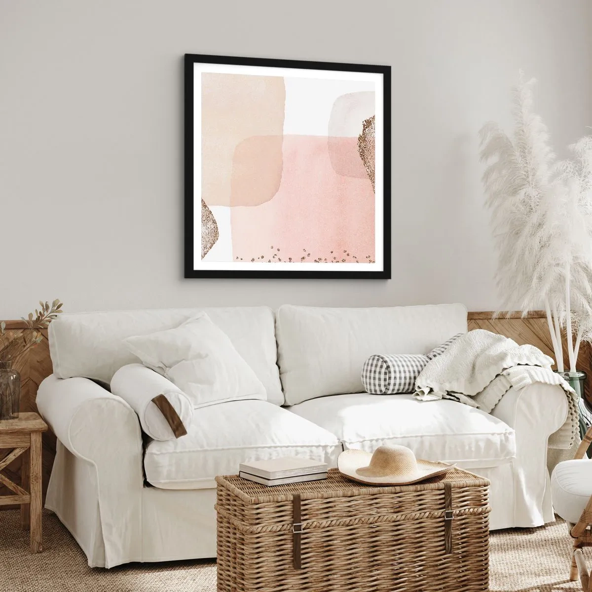 Affiche dans un cadre noir - Poster - Regard à travers la couleur - 60x60 cm