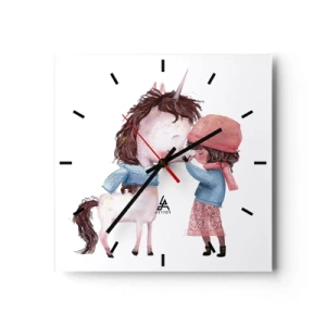 Horloge murale - Pendule murale - Histoire d'hiver - 40x40 cm