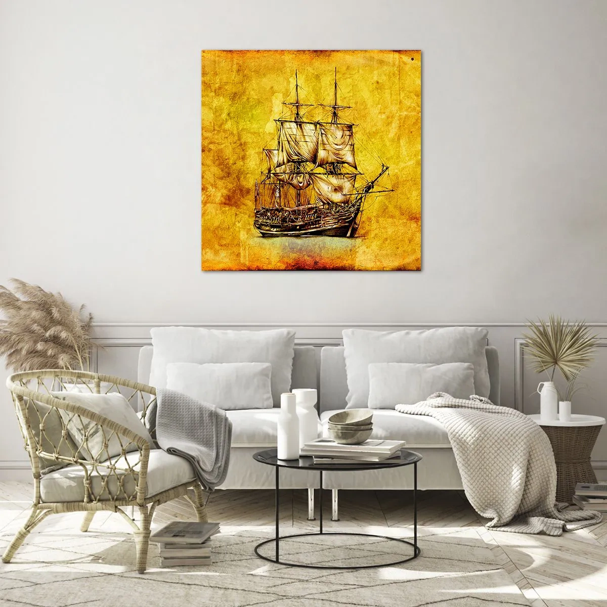 Impression sur verre - Image sur verre - En direction de l'ile de la tortue ! - 50x50 cm