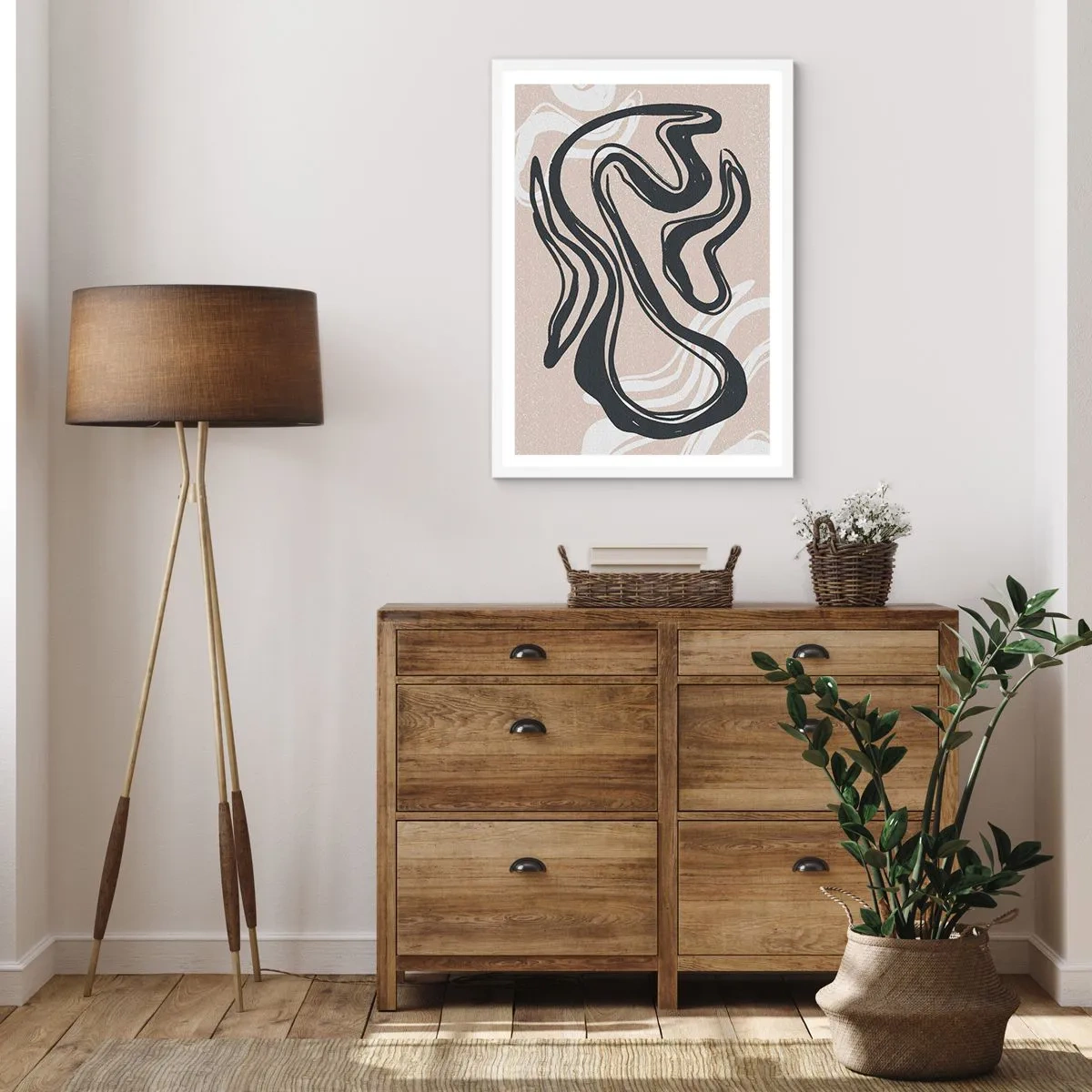 Affiche dans un cadre blanc - Poster - Expression multipliée - 70x100 cm