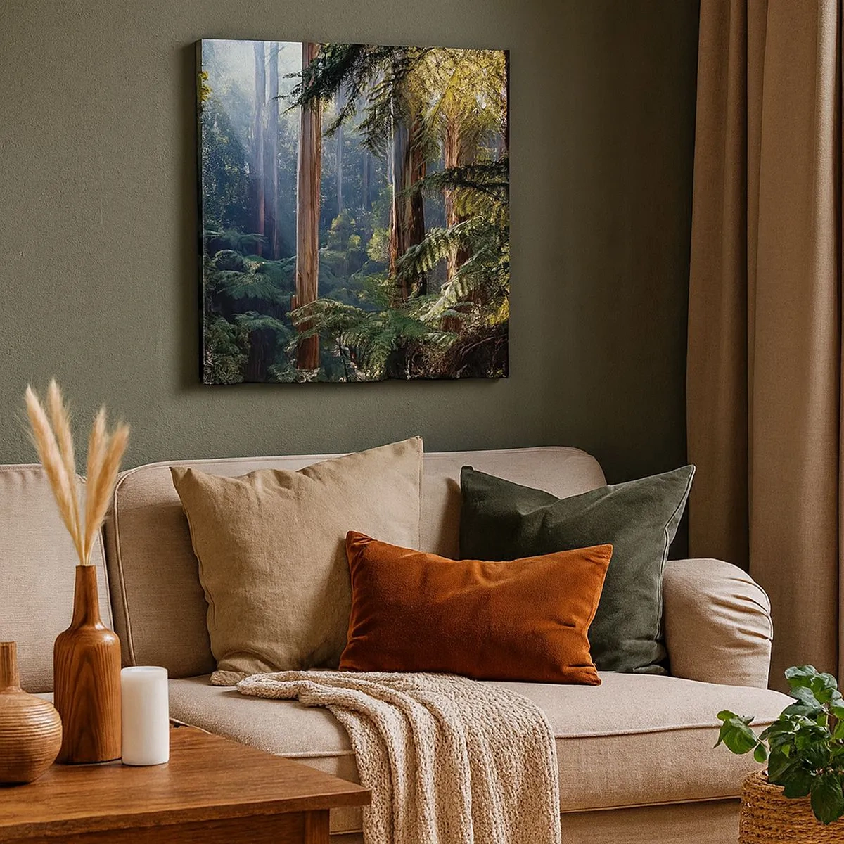 Impression sur toile - Image sur toile - Fable de la forêt - 30x30 cm