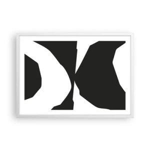 Affiche dans un cadre blanc - Poster - Positif négatif - 70x50 cm