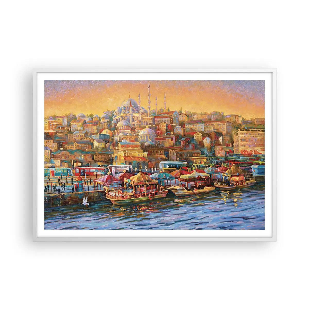 Affiche dans un cadre blanc - Poster - Conte d'Istanbul - 100x70 cm