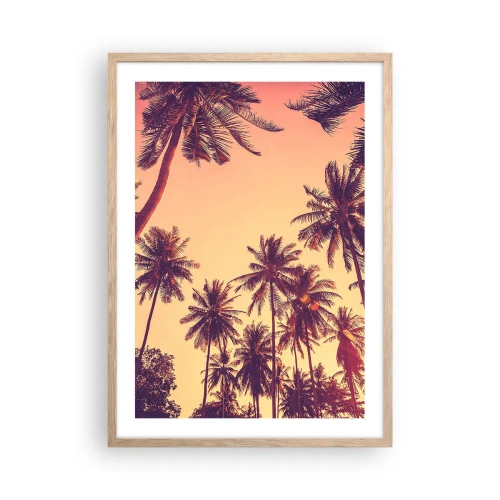 Affiche dans un chêne clair - Poster - Variation tropicale - 50x70 cm
