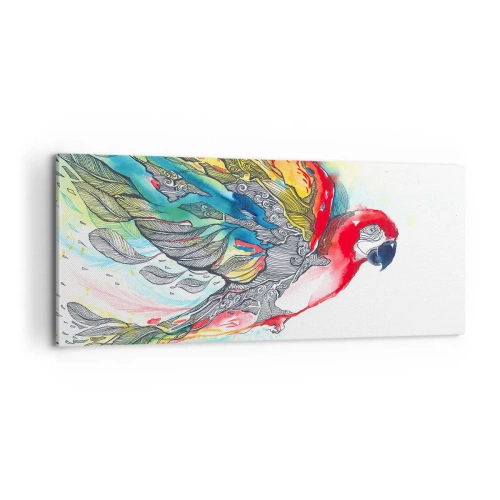 Impression sur toile - Image sur toile - Vivez haut en couleurs - 100x40 cm