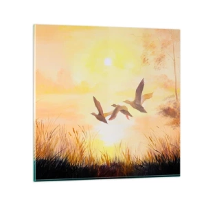 Impression sur verre - Image sur verre - Le début d'un long voyage - 60x60 cm