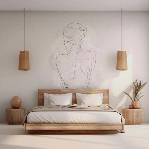 Papier Peint Photo Standard Eco - Comme un instrument sensible - Femme, Corps, Graphique - 350x256 cm