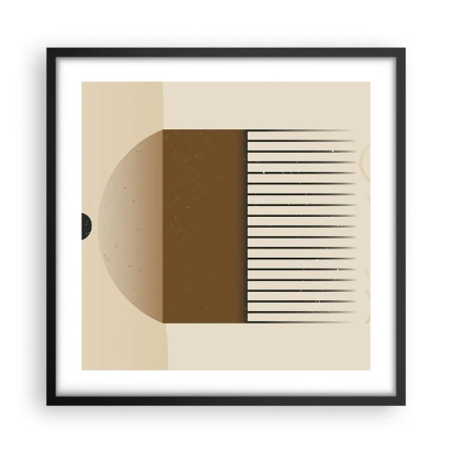 Affiche dans un cadre noir - Poster - Différents états - 50x50 cm