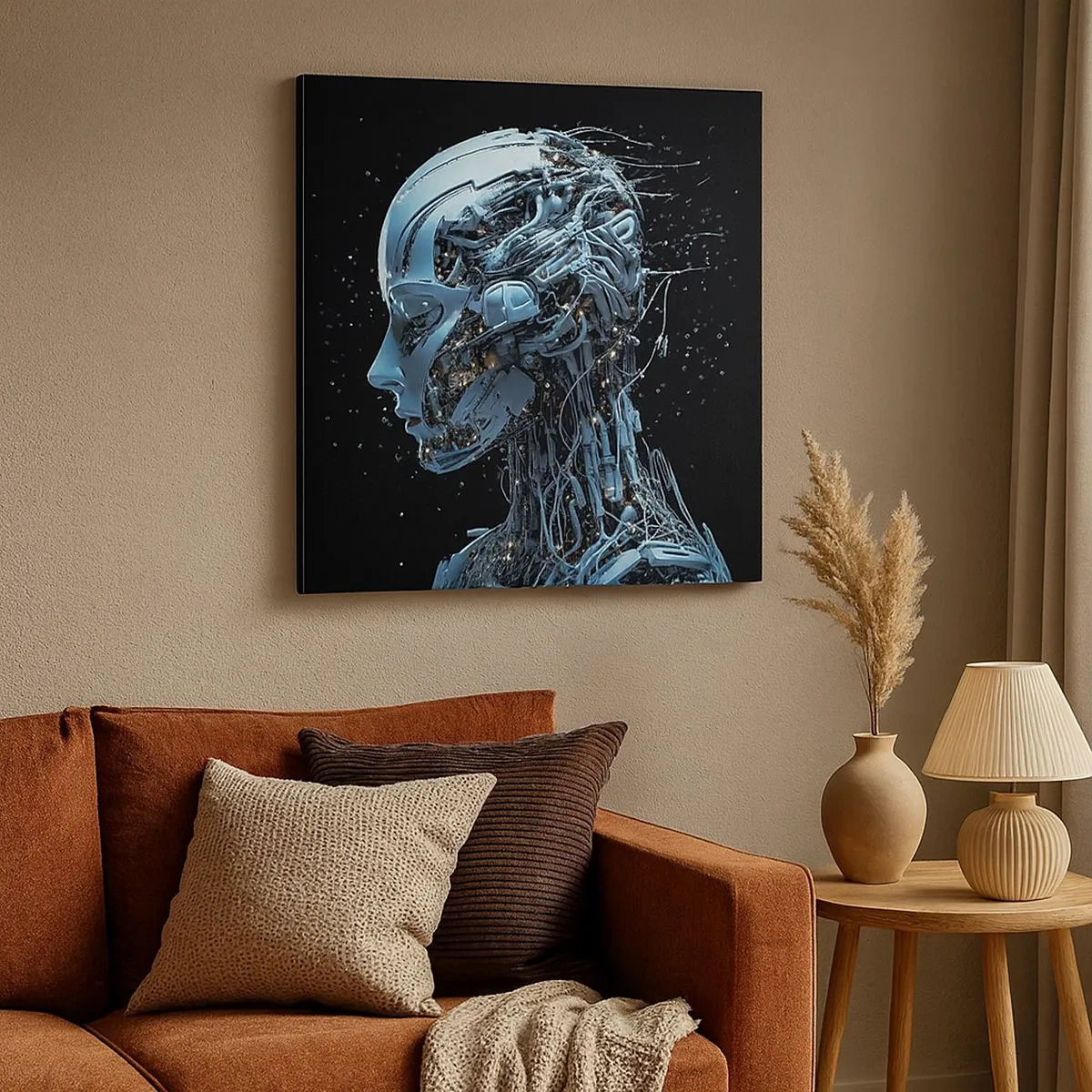 Impression sur toile - Image sur toile - La technologie est une femme - 30x30 cm