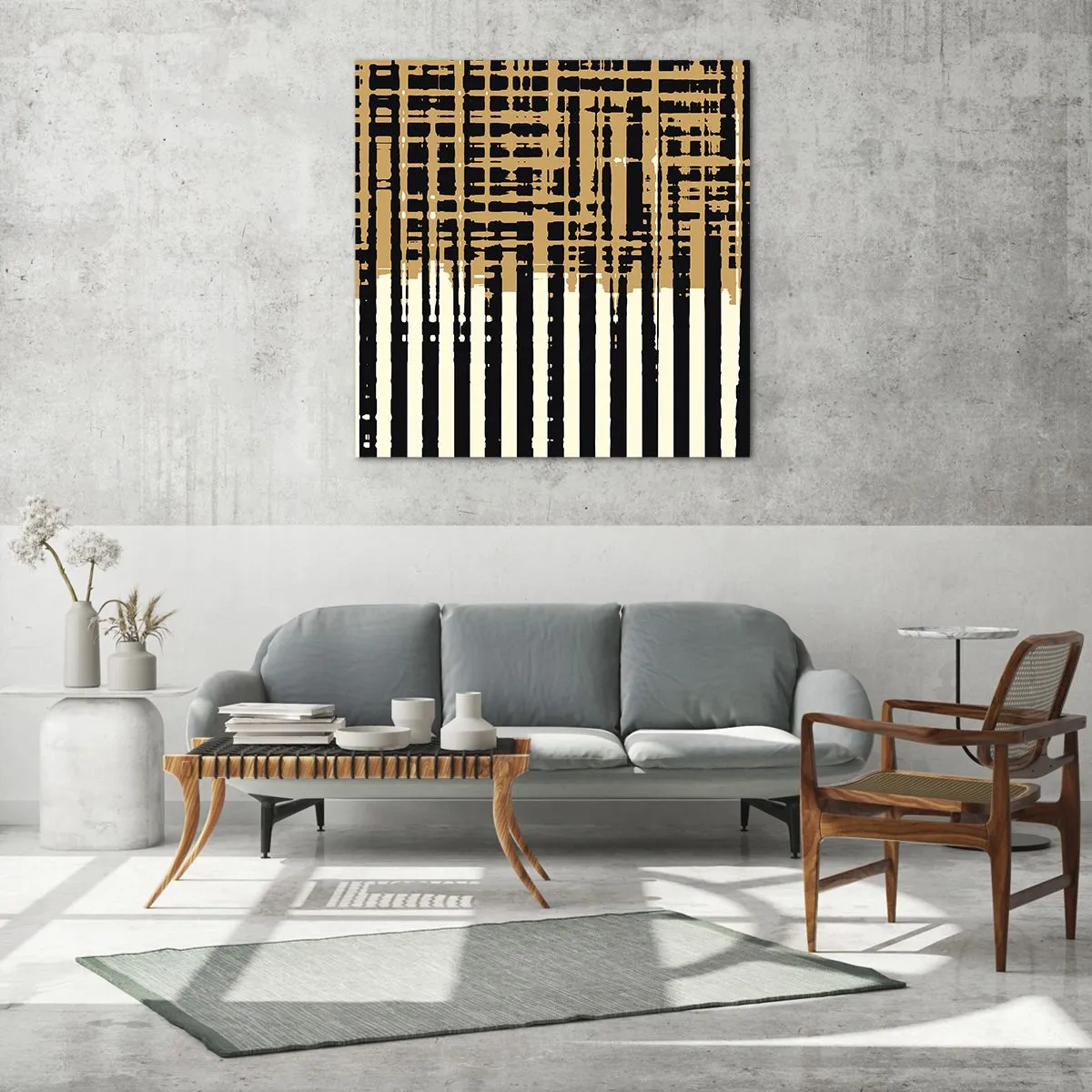 Impression sur verre - Image sur verre - Abstraction architecturale - 70x70 cm