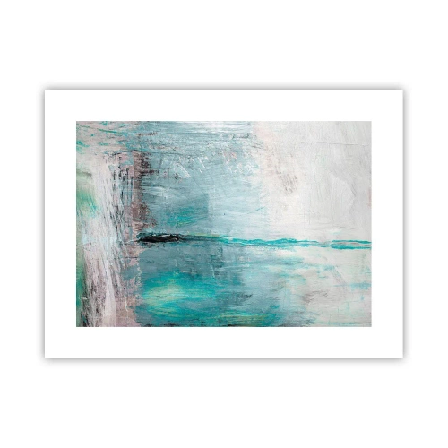 Affiche - Poster - Horizontalement en bleu - 40x30 cm