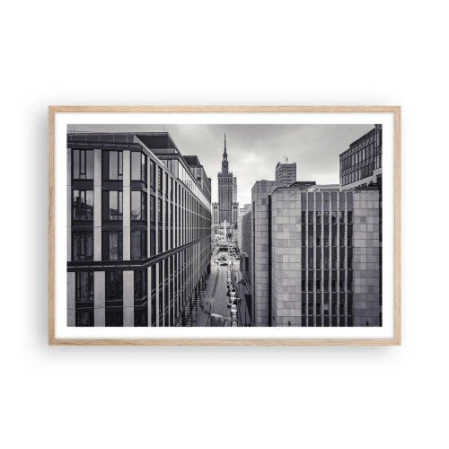 Affiche dans un chêne clair - Poster - Vallée de Varsovie - 91x61 cm