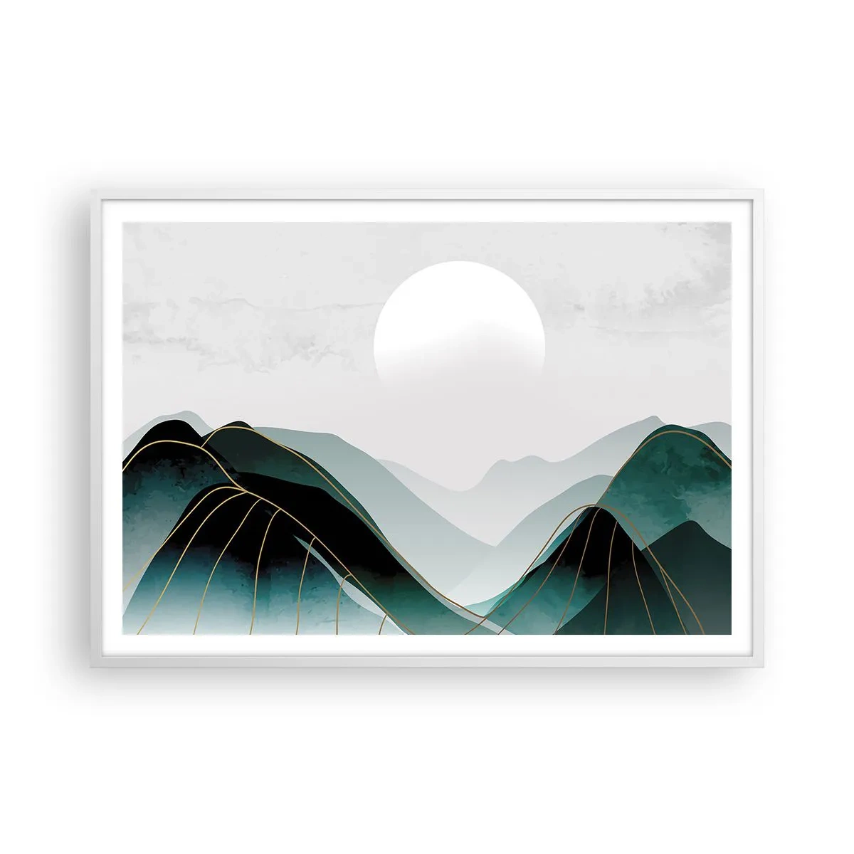 Affiche dans un cadre blanc - Poster - En pleine majesté - 100x70 cm