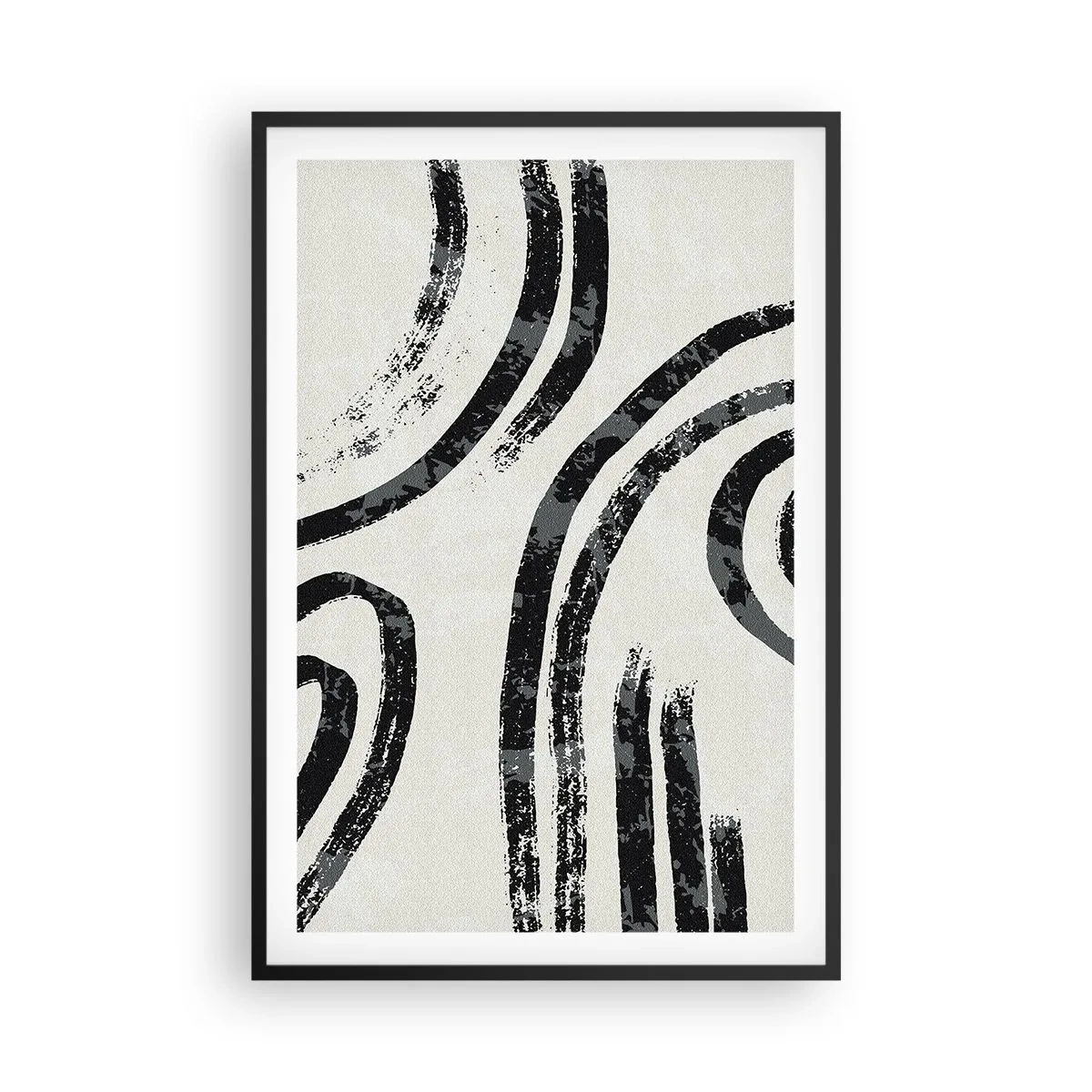 Affiche dans un cadre noir - Poster - À moitié arrêté - 61x91 cm