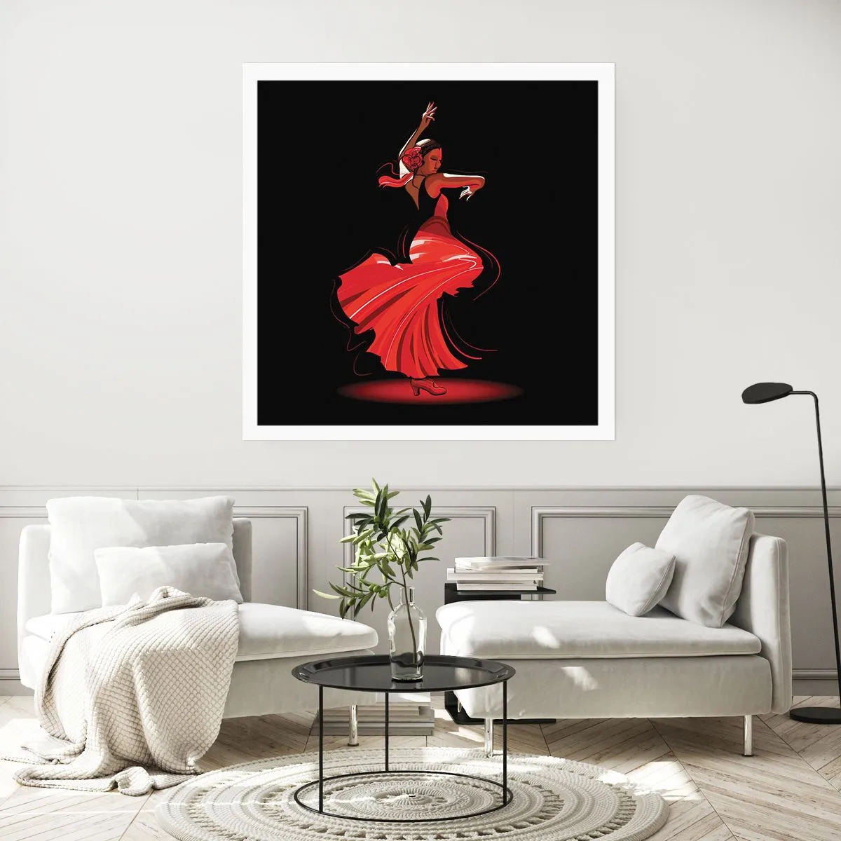 Affiche - Poster - L'esprit fougueux du flamenco - 40x40 cm