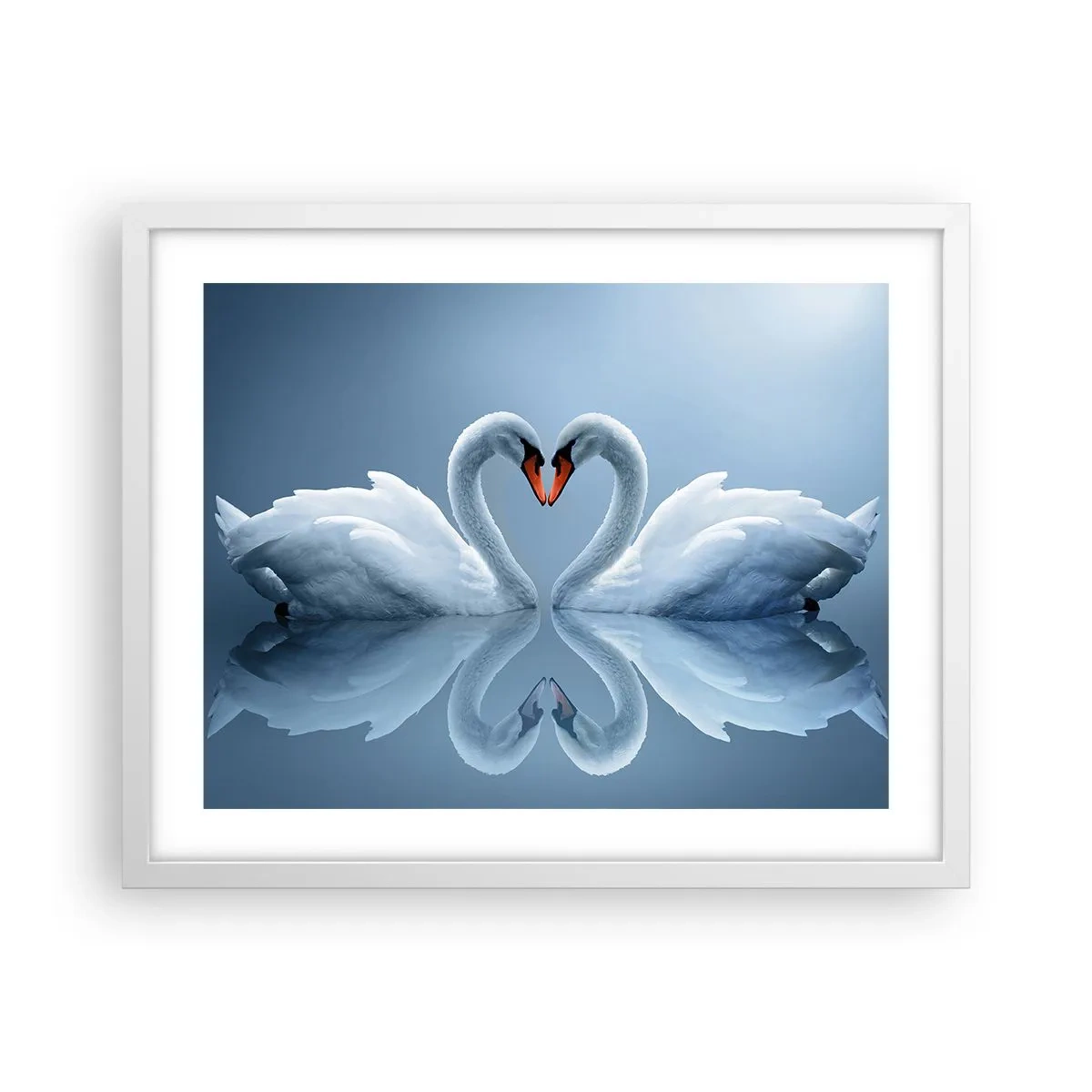 Affiche dans un cadre blanc - Poster - Le temps de l'amour - 50x40 cm