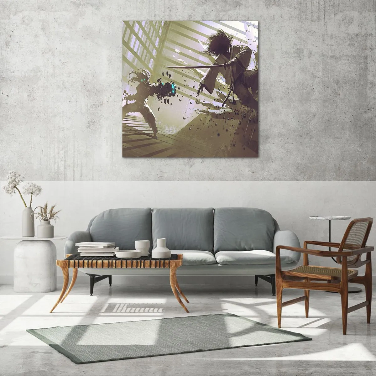 Impression sur verre - Image sur verre - Et tu peux être un samouraï - 40x40 cm