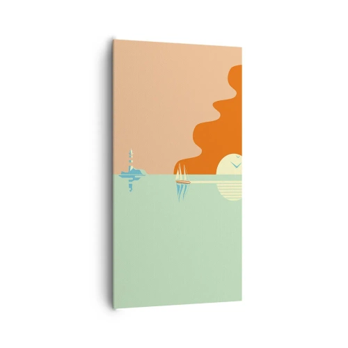 Impression sur toile - Image sur toile - Paysage idéal de la mer - 65x120 cm