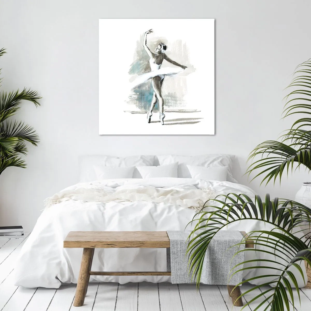 Impression sur toile - Image sur toile - Enchantement du cygne - 70x70 cm